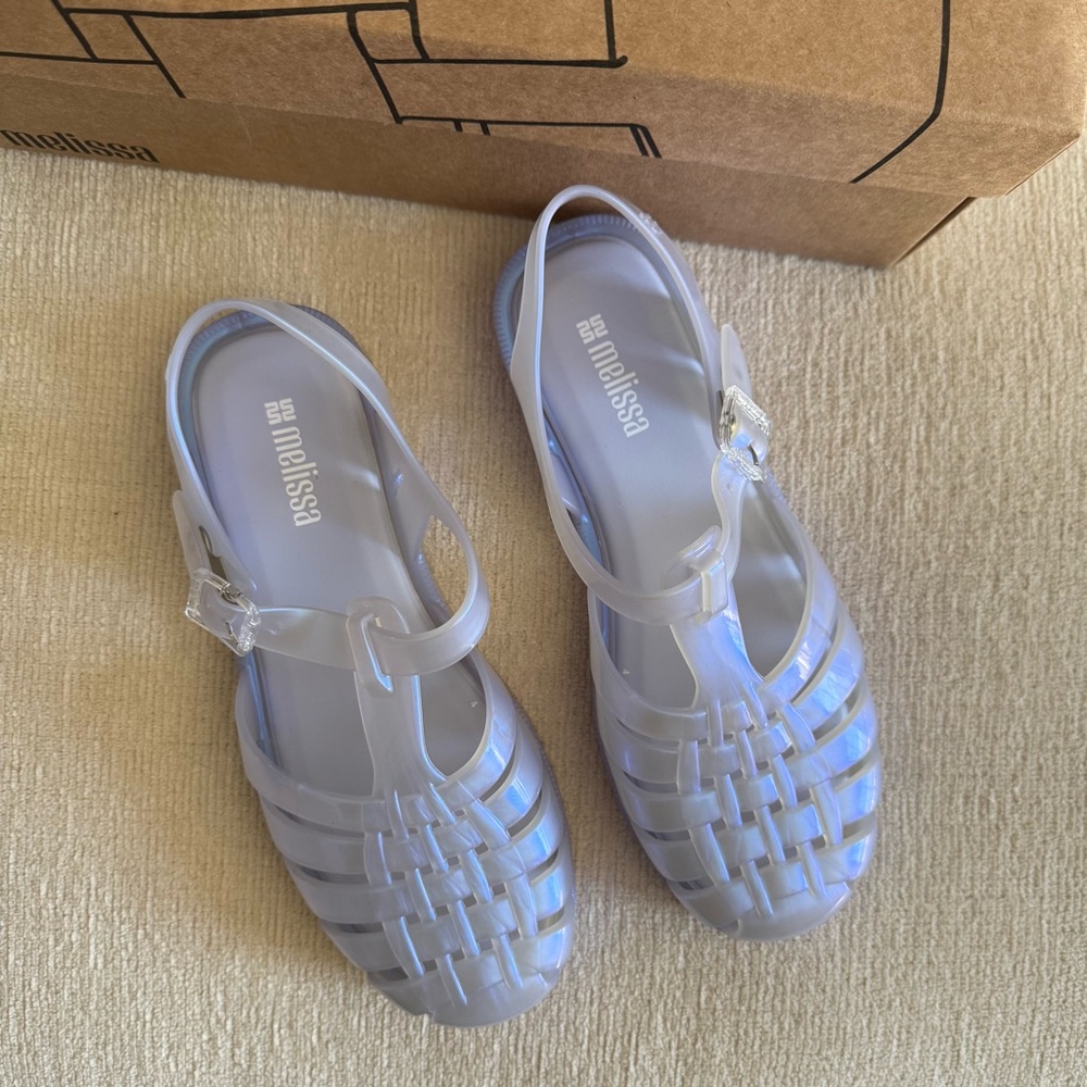 Melissa Possession Jelly Sandal Pearly Blue Size 5 - Picture 2 of 4